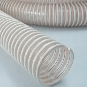 Sooth pipa selang saluran udara pu fleksibel, tabung pipa selang ducting polyurethane saluran udara ventilasi besar 125mm