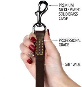 Correa Retráctil para Perro con Logotipo Personalizado, MOQ de 10 Piezas, con Cuero de Grano Completo Duradero, Decoraciones de Encaje y Remaches para Perros - Product Image 5