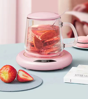 Ensemble de tasses à café en céramique intelligentes avec chauffe-tasse, contrôle de la température, logo personnalisé, cadeau pour le bureau ou la maison
