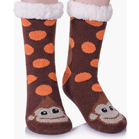Noël nouvel an chaud flou confortable doux chaussette chaud polaire doublure tricot antidérapant épais hiver maison chaussettes