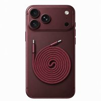 Câble de charge USB C PD 60W, rouge cerise, nylon tressé, connecteur en alliage d'aluminium, chargeur rapide, cordon d'alimentation pour téléphone portable