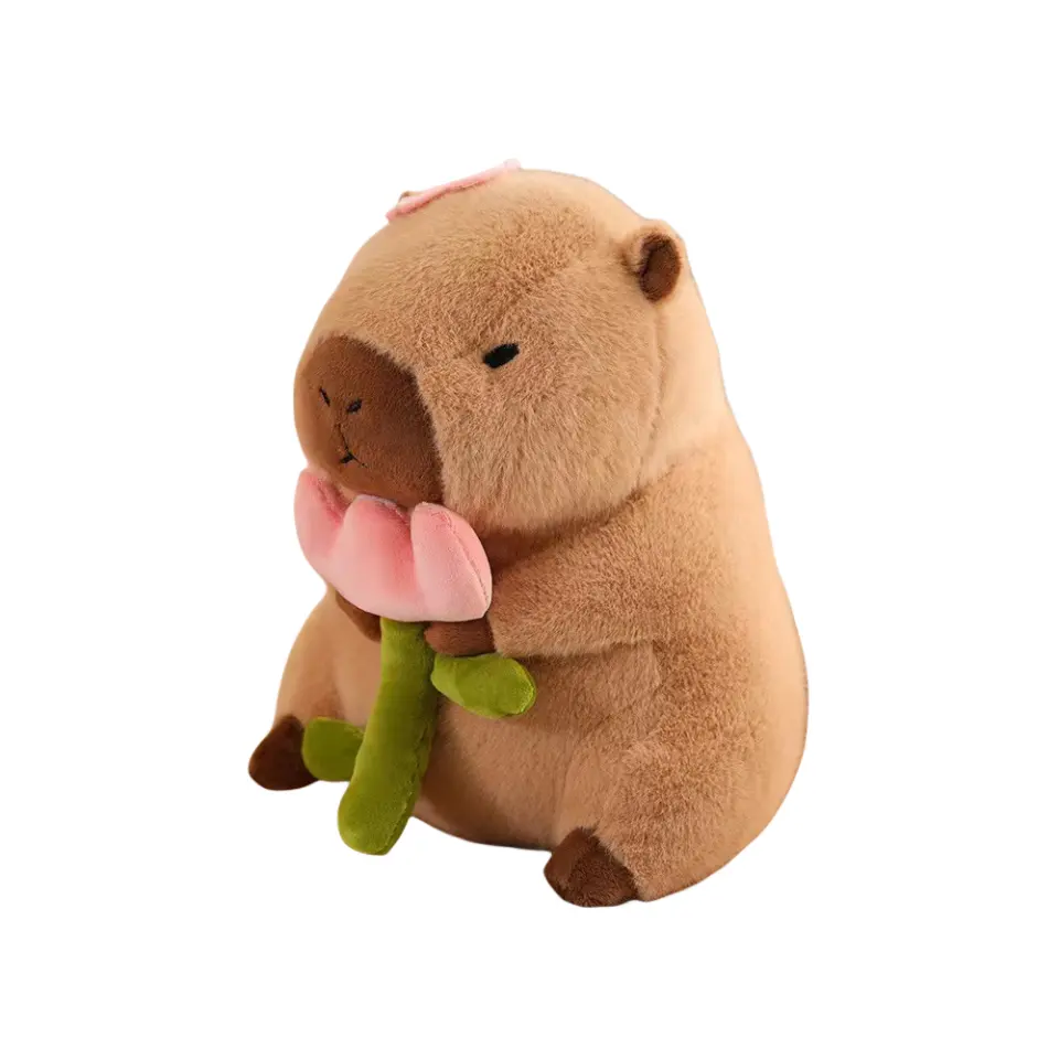 Dễ thương capybara Thú nhồi bông đồ chơi sang trọng khủng long thỏ động vật lắp ráp capybara cho cô gái Rag búp bê