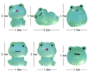 Figuras de Rana Estilo Cottagecore, Luminosas y Translúcidas de Resina, Decoración para Peceras, Figura de Animal, Envío Inmediato - Product Image 3