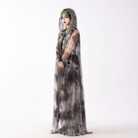 Cape de déguisement d'Halloween pour hommes et femmes, style fantôme féminin, châle d'horreur, vêtements assortis pour hommes et femmes