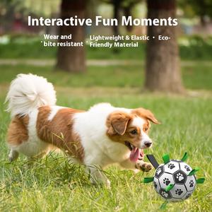 Toptan özel köpek futbol topu çevre dostu dayanıklı çiğnemek oyuncak agresif Chewers Fetch eğitim Pet malzemeleri için - Product Image 2