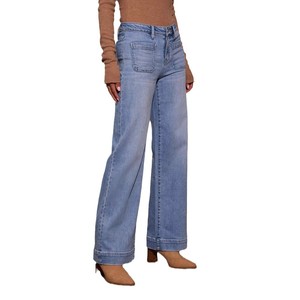 Jean taille haute pour femme, nouvelle collection printemps, coupe droite, jambe large, style rétro, tendance - Product Image 1