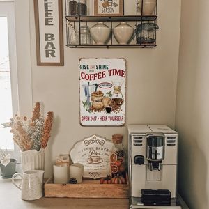 Custom dimensioni 20*30cm caffè <span class=keywords><strong>Bar</strong></span> arredamento rustico caffè Tin segni <span class=keywords><strong>Vintage</strong></span> decorativo in metallo stagno segno - Product Image 3
