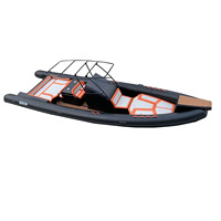 Bateau gonflable côtelé en aluminium, coussin de luxe ORCA Hypalon, 29 pieds RHIB 860