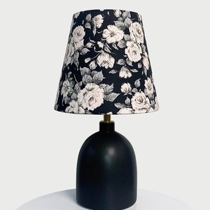 Lámpara de mesa de cerámica negra, fuente de luz LED E27, cuida la vista, para sala de estar, dormitorio, estudio - Product Image 3