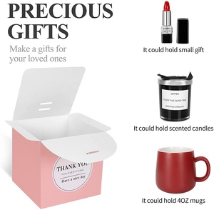 Wholesale Luxury Pink <b>Wedding</b> Chocolate Lids Candle Cardboard Paper Packaging <b>Gift</b> Party Favor <b>Box</b> with Ribbon Sticker - Product Image 2