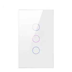 WiFi Smart Switch Zero Fire US Standard 1/2/3/4 Touch Timed Electric Wall Switch Alexa Voice Remote Control