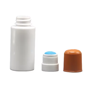 Đáng tin cậy mặt sơn chai tái sử dụng cuộn trên khử mùi roll-on <span class=keywords><strong>sponge</strong></span> applicator chai với vít hổ phách có nắp đậy keo hdpe chai - Product Image 6