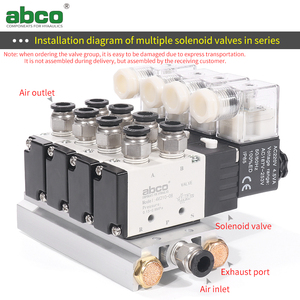 Van Điện Từ 4V210-08 Van Đảo Chiều Xi Lanh 4v310-10 Van Điều Khiển Điện Từ Khí Nén AC220 Air DC24V - Product Image 5