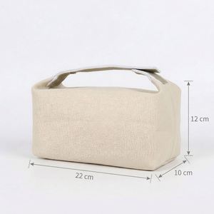 Portable for Canvas Zipper Closure Letter Pattern Light Weight Travel <b>Makeup</b> <b>Bag</b> with Custom Logo <b>Large</b> Capacity - Product Image 3