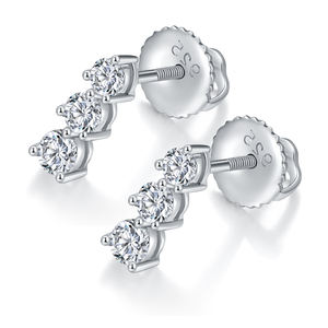 Pendientes de Plata de Ley con Piedras Preciosas Sueltas, Diseño Redondo, de Moda, para Boutique de Joyería - Product Image 2