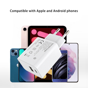Mini cargador de pared certificado Ce OEM para iPhone 14 Fast 20W PD carga 2 puertos <span class=keywords><strong>USB</strong></span> <span class=keywords><strong>C</strong></span> tipo Qc3.0 auricular eléctrico OVP protección - Product Image 3