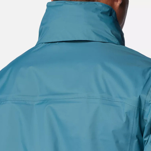 <b>Men</b> <b>Lightweight</b> Breathable Waterproof Zipper Canvas Front Logo Eco-Friendly <b>Rain</b> <b>Jacket</b> Windproof Regular Length Outerwear - Product Image 6