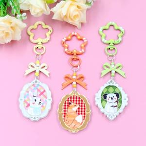 Custom Designed Cartoon Anime Waterproof Fashion Trend Acrylic UV Printed Unique Photo Charms Digital Plastic Keychain