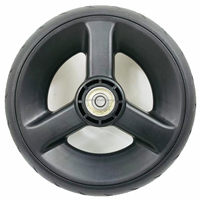 Roue de chariot en mousse PU de 6 pouces, roue à rayons en plastique, roue pivotante