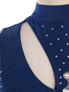 Womens Ballroom Competition Lyrical Dance Clothing <b>Crop</b> <b>Top</b> Costume For Classical Dance Waltz Stage Performance Competitions - Product Image 5