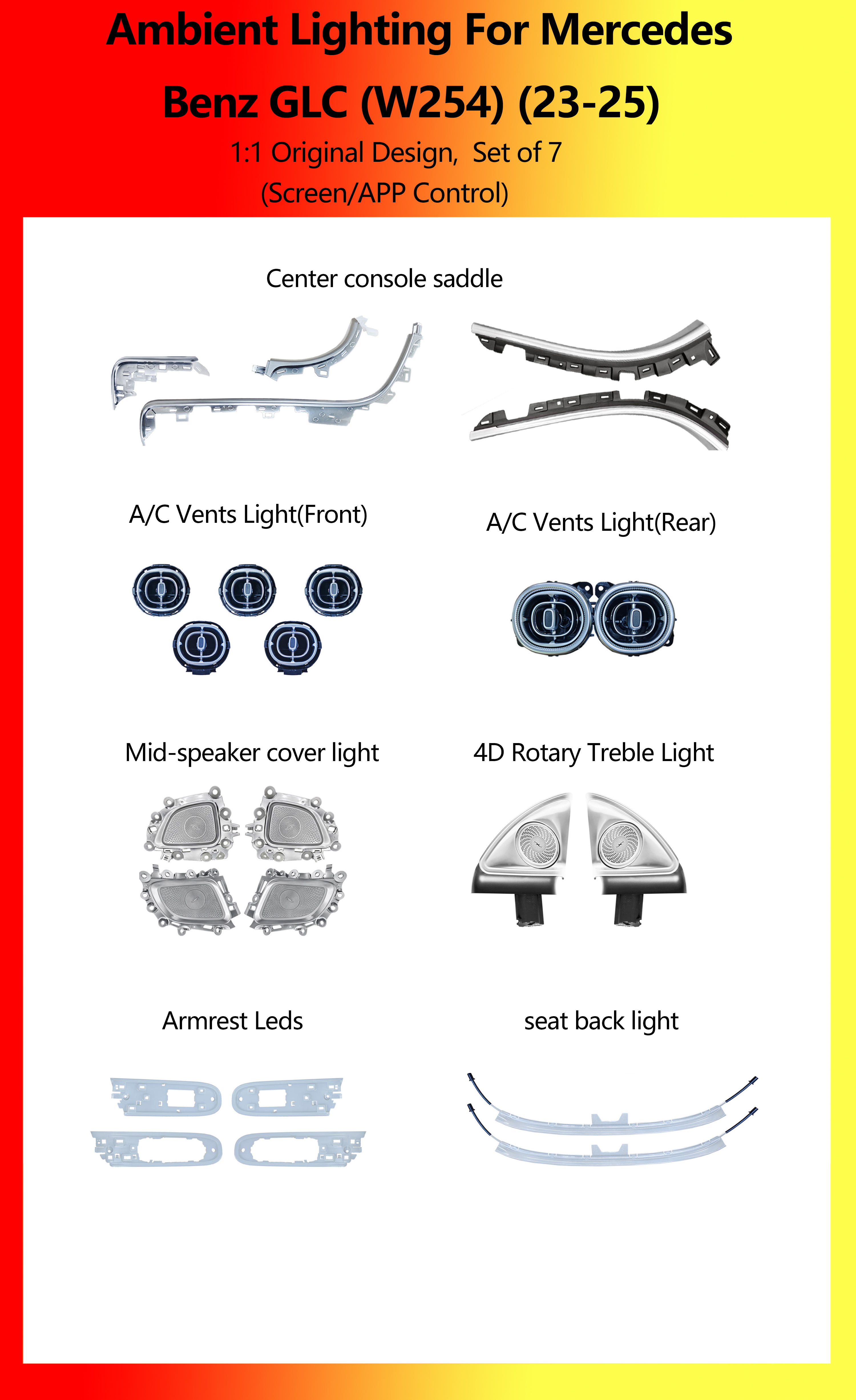 Mercedes Benz GLC (W254) Set of 7