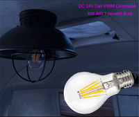 Ampoule à filament LED E14 E27 24V DC 6W PWM LOXONE Dimmable ou DALI KNX Smart Home Using