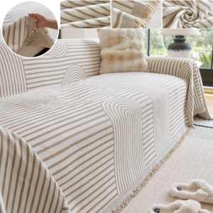 Funda Nórdica de Chenilla, Jacquard Tejido a Color, Geométrico, de Doble Cara, para Sofá, Cojín, Alfombra de Sofá de una Pieza - Product Image 1