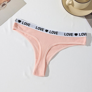 Tangas de Algodón para Mujer al por Mayor, de Moda, Lisas, de Talle Bajo, Sexys, Transpirables, Deportivas, Ropa Interior Femenina OEM ODM - Product Image 1