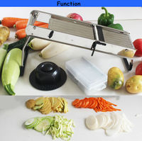 Trancheuse à mandoline réglable pour cuisine professionnelle en acier inoxydable coupe-pommes de terre tomate carotte légumes fruits et oignons