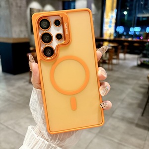 Fashion Matte stand Magnetic Camera glass Mobile Phone case for Samsung S26 ultra S25 S24 Series Frosted Lens holder Back Cover - Product Image 4
