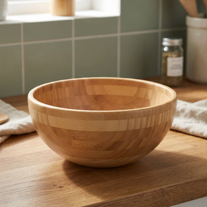 Vente en gros BS INTERNATIONAL BTR00121 Bol vintage personnalisé en bois d'acacia et bambou poli, écologique, pour service alimentaire et fêtes - Product Image 1
