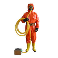Respirateur électrique à tube long pour 4 personnes, avec tuyau de 20 m, 220 V, masque de sécurité intégral à air comprimé, PVC, pour la lutte contre les incendies