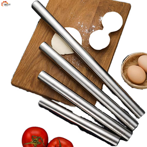 Rodillo de Acero Inoxidable Antiadherente y Ecológico XL-Baking Tools con Mango Metálico para Fondant, Masa de Pastel, Pizza y Repostería - Product Image 1