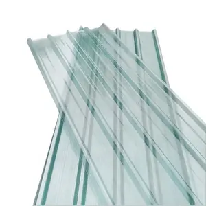 Matériaux de toit en fibre de verre, ondulé et protecteur contre les UV, transparent, frp