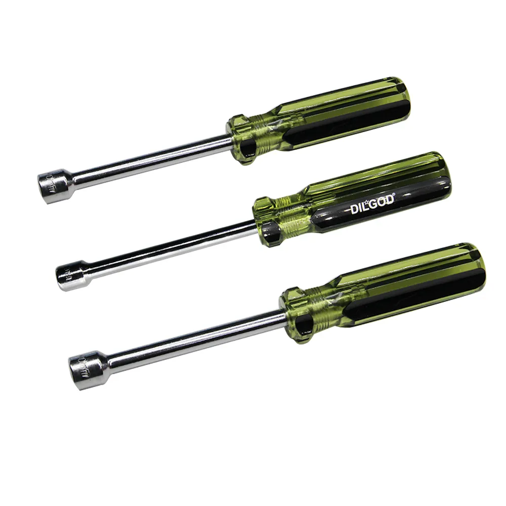 DILGOD Factory Direct High Quality CRV Special Head Screwdriver Set 6mm 8mm PVC Handle Nut Driver