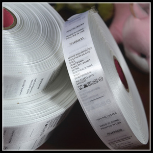 Tùy chỉnh chăm sóc nhãn 100% polyester may cổ rửa hướng dẫn Holographic dầu-bằng chứng quần áo/Ribbon in ấn - Product Image 4