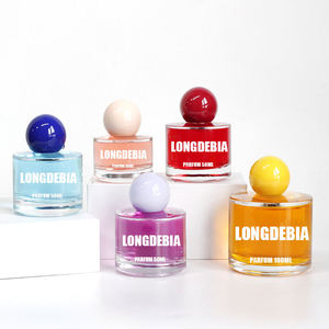 OEM ODM Wholesale Clear Empty Perfume Glass <b>Bottle</b> 30ml 50ml 100ml Simple Cylinder Perfume <b>Bottle</b> with Ball Cap - Product Image 1
