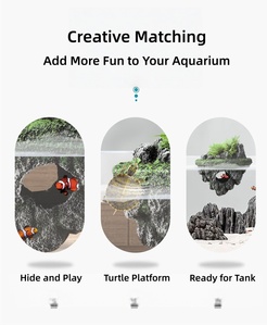 Usmilepet Nieuwe Aankomst Hars Hangende Schildpad Tank Zonnebank Platform <span class=keywords><strong>Aquarium</strong></span> Decoratie Voor Reptielen <span class=keywords><strong>Aquarium</strong></span> <span class=keywords><strong>Aquarium</strong></span> Ornament - Product Image 2