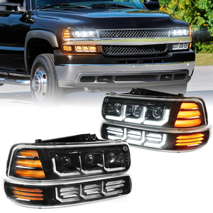 Conjunto de Faros Delanteros LED OVOVS con Luces de Circulación Diurna y Señales de Giro para Chevy Silverado, Suburban 1500/2500 Tahoe 1999-2006 - Product Image 1