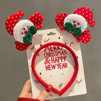 026 Nouveau serre-tête de Noël mignon avec nœud rouge et paillettes, accessoires de coiffure pour fête de fin d'année et déguisement
