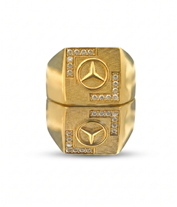 Premium Gold Plated Men's <b>Finger</b> <b>Ring</b> in Copper and Brass Classic Fashion Jewelry with Elegant Design for Party Wedding - Product Image 1