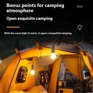 <span class=keywords><strong>Lampe</strong></span> de <span class=keywords><strong>camping</strong></span> LED solaire rechargeable 2W, IP44, Type-C, batterie 400mAh, ampoule à filament chaud, lanterne de tente extérieure à intensité variable avec crochet - Product Image 4