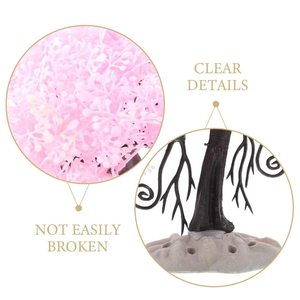 <span class=keywords><strong>Aquarium</strong></span> Visbak Landschapsdecoratie Plastic Ornament Simulatie Sneeuwvlok Roze Welkomende Pine Bonsai Aquariumplanten - Product Image 4