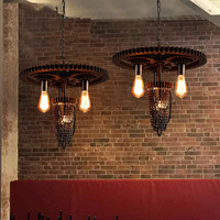 Luminaire suspendu de style industriel vintage, lustre en forme de tuyau steampunk pour bar, restaurant, maison