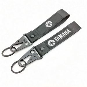 Porte-clés en polyester durable, motif cercle simple, design professionnel, logo personnalisé, sangle de poignet pour hommes et femmes - Product Image 6