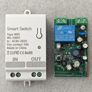 รีเลย์แบบแห้งชนิดแยกส่วน, สวิตช์อัจฉริยะ Tuya 2.4GHz <span class=keywords><strong>WiFi</strong></span> AC 85-265V, รองรับโหลด 10A, ควบคุมผ่านแอปและเสียง - Product Image 1