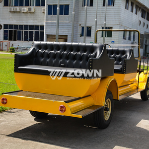 รถยนต์ไฟฟ้า ZOWN สไตล์เรโทรคลาสสิก 4 ที่นั่ง สีเหลือง เบาะสีดำ ดีไซน์เปิดประทุน - Product Image 4