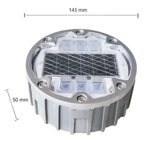 Ip68 extérieur rose en aluminium LED pont solaire allée marqueur lumineux produit d'avertissement de trafic pour route goujon led lumière