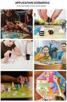 Dés en acrylique blanc personnalisé de 10mm dés à pois noirs carrés D6 face avec coin droit pour jeux de société de cartes de casino