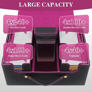 Boîte de rangement et d'exposition pour cartes à collectionner Juvida, imperméable, multi-usages, boîte de <span class=keywords><strong>deck</strong></span> de commande, fabriquée en liège durable pour les cartes de Magic Gathering - Product Image 3